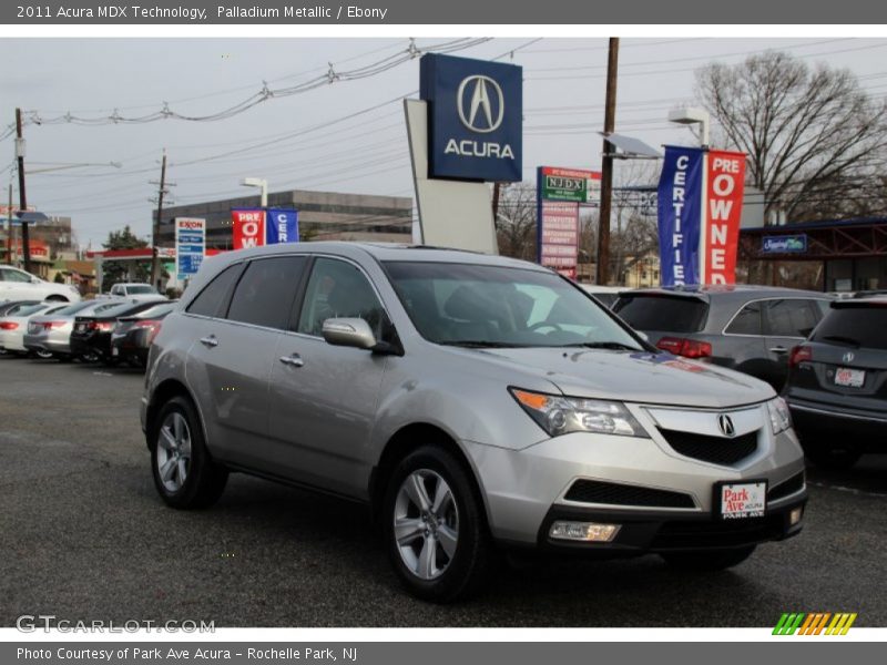 Palladium Metallic / Ebony 2011 Acura MDX Technology