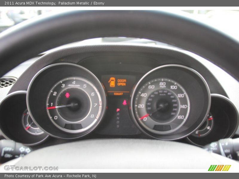 Palladium Metallic / Ebony 2011 Acura MDX Technology