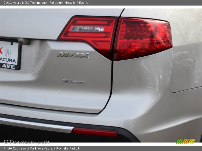 Palladium Metallic / Ebony 2011 Acura MDX Technology
