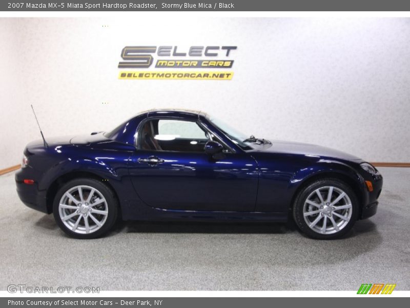 Stormy Blue Mica / Black 2007 Mazda MX-5 Miata Sport Hardtop Roadster