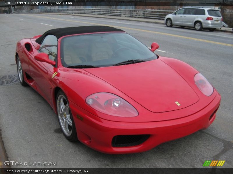 Red / Tan 2003 Ferrari 360 Spider F1