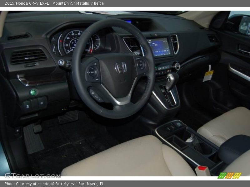 Mountain Air Metallic / Beige 2015 Honda CR-V EX-L