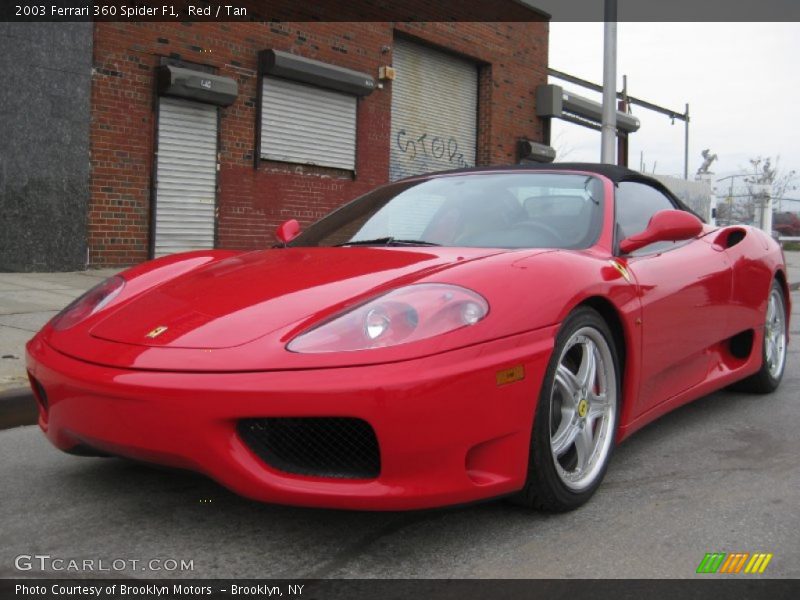 Red / Tan 2003 Ferrari 360 Spider F1