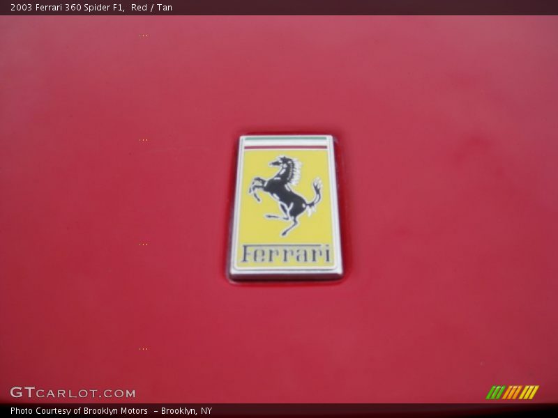 Red / Tan 2003 Ferrari 360 Spider F1