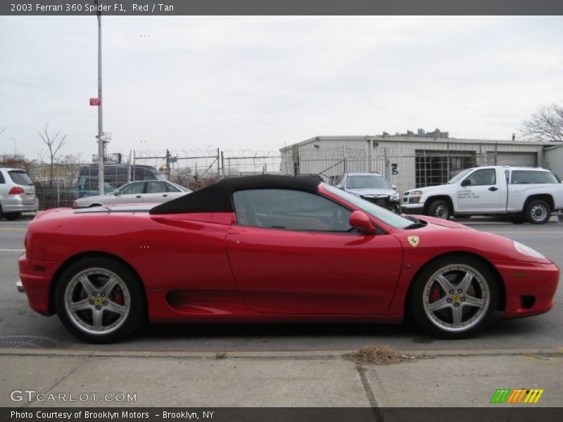 Red / Tan 2003 Ferrari 360 Spider F1