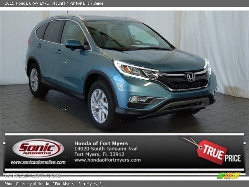 Mountain Air Metallic / Beige 2015 Honda CR-V EX-L