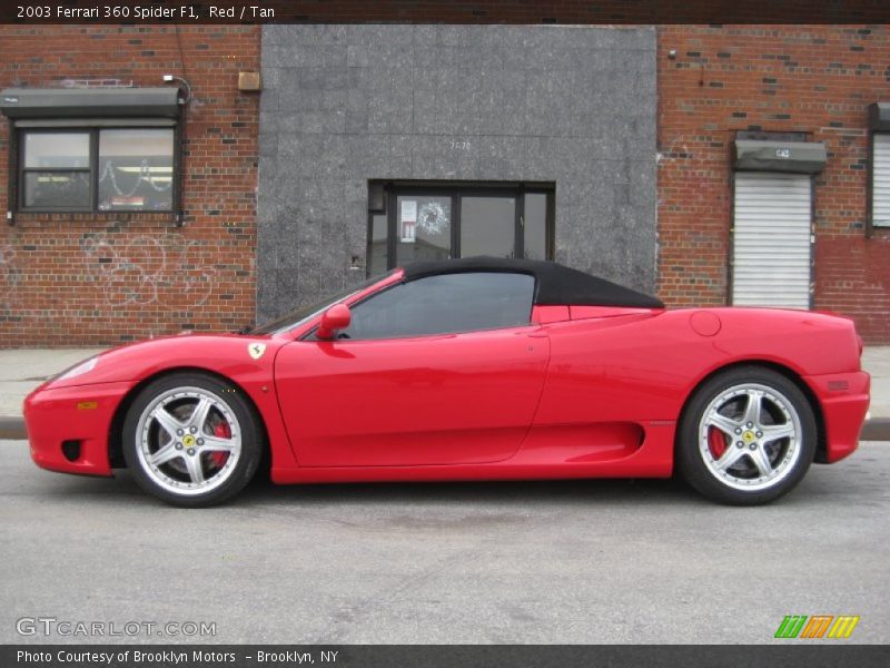 Red / Tan 2003 Ferrari 360 Spider F1