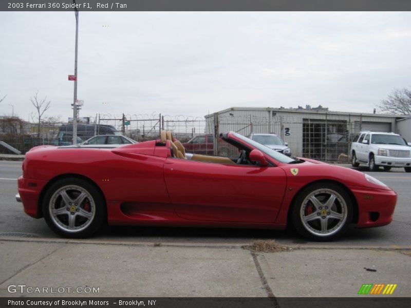 Red / Tan 2003 Ferrari 360 Spider F1