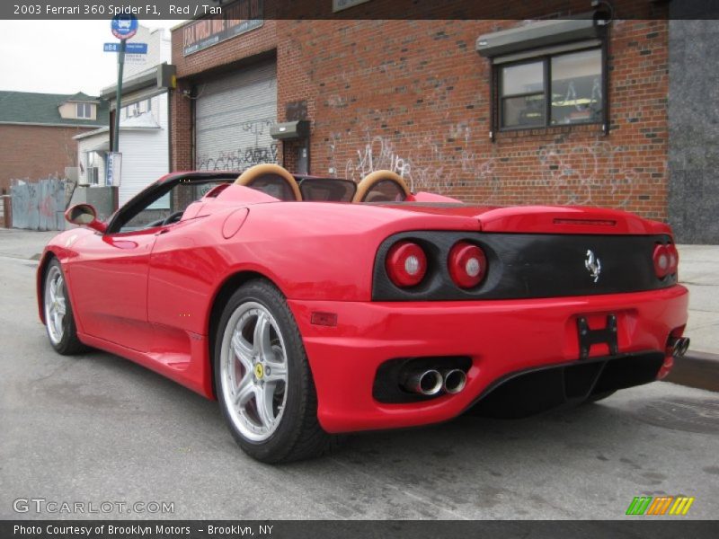 Red / Tan 2003 Ferrari 360 Spider F1