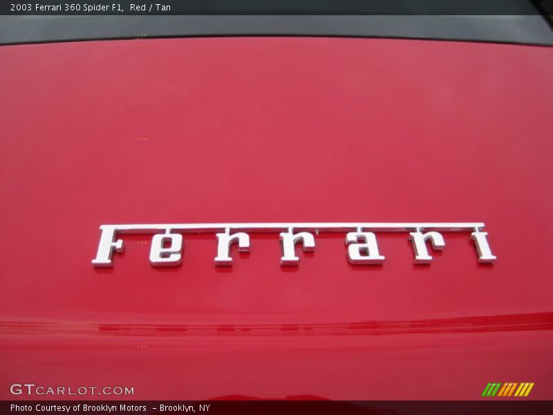 Red / Tan 2003 Ferrari 360 Spider F1