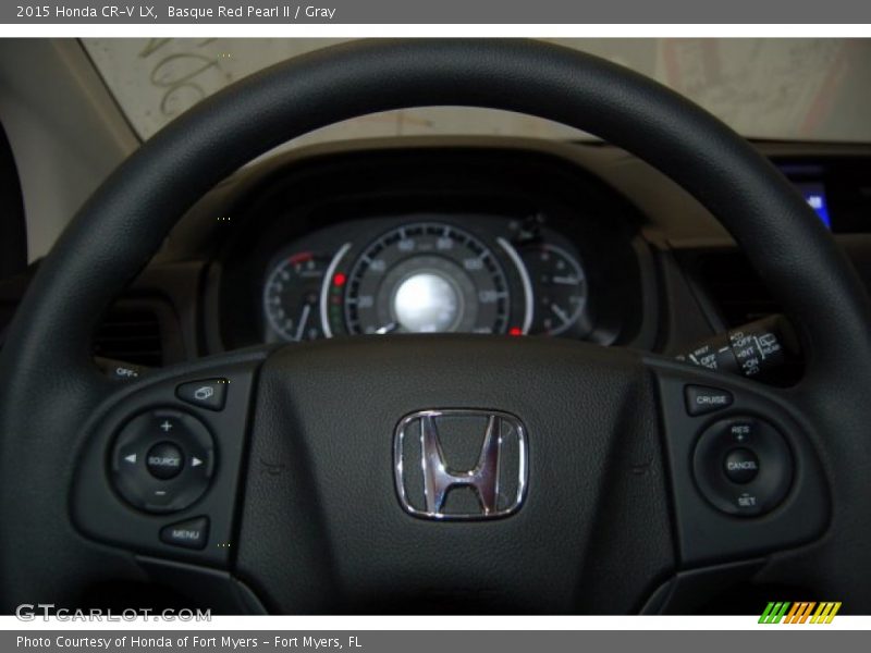 Basque Red Pearl II / Gray 2015 Honda CR-V LX