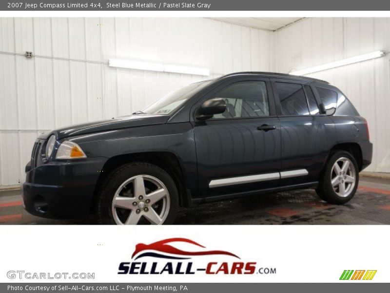 Steel Blue Metallic / Pastel Slate Gray 2007 Jeep Compass Limited 4x4