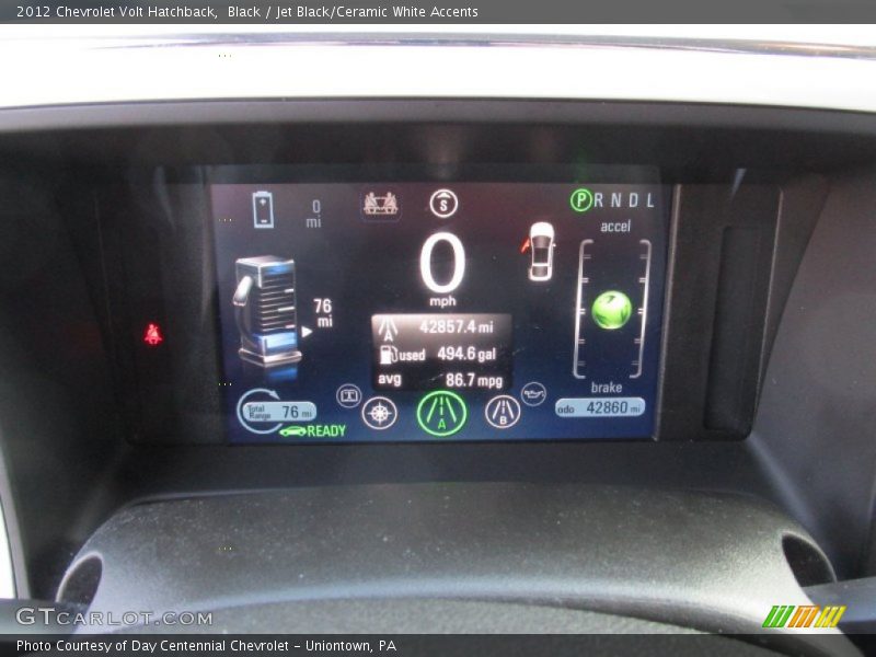 Black / Jet Black/Ceramic White Accents 2012 Chevrolet Volt Hatchback