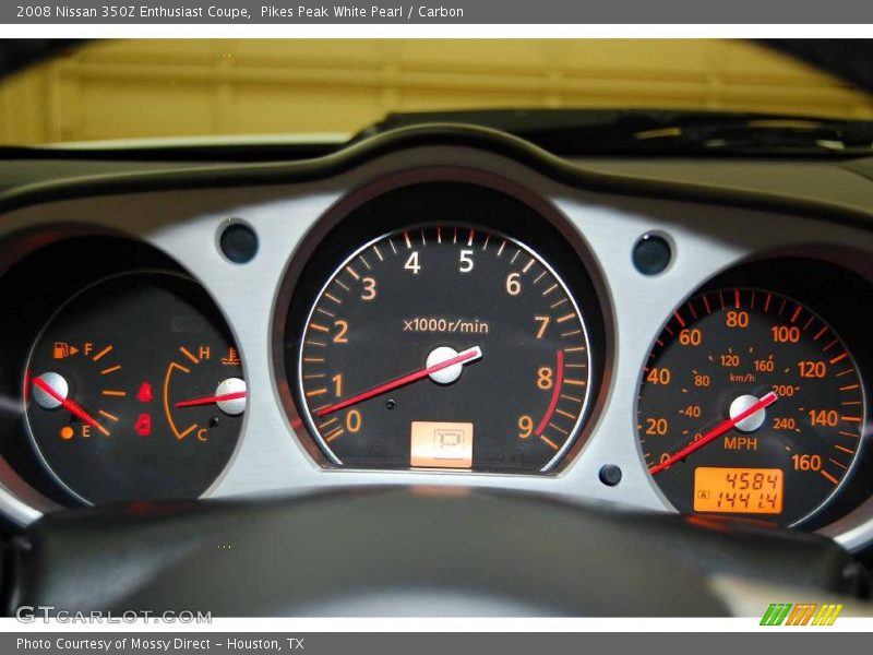 Pikes Peak White Pearl / Carbon 2008 Nissan 350Z Enthusiast Coupe