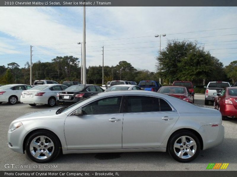 Silver Ice Metallic / Titanium 2010 Chevrolet Malibu LS Sedan