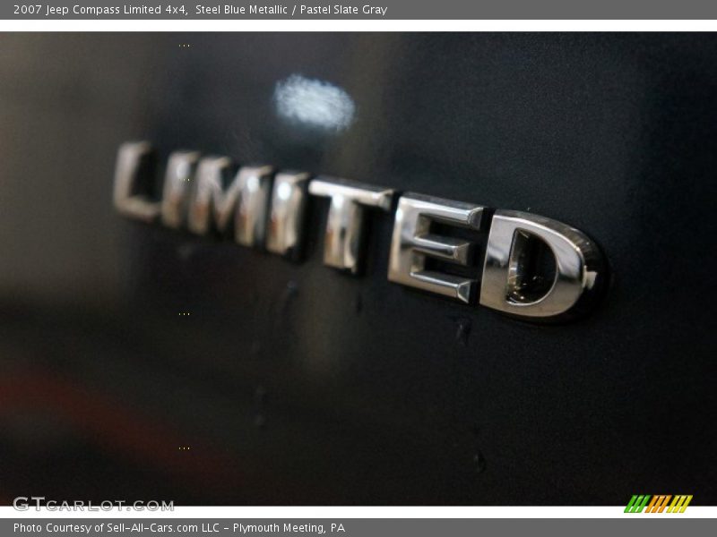 Steel Blue Metallic / Pastel Slate Gray 2007 Jeep Compass Limited 4x4