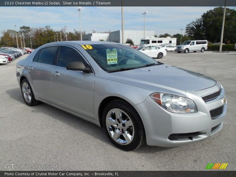 Silver Ice Metallic / Titanium 2010 Chevrolet Malibu LS Sedan