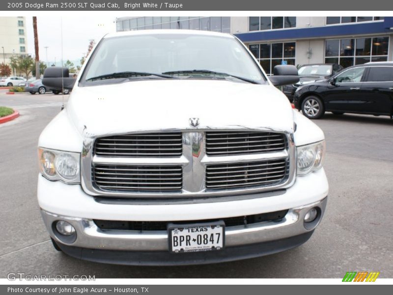 Bright White / Taupe 2005 Dodge Ram 2500 SLT Quad Cab