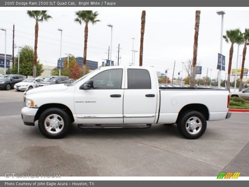 Bright White / Taupe 2005 Dodge Ram 2500 SLT Quad Cab