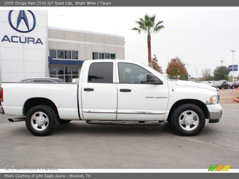 Bright White / Taupe 2005 Dodge Ram 2500 SLT Quad Cab
