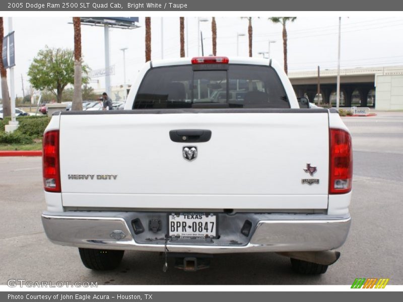 Bright White / Taupe 2005 Dodge Ram 2500 SLT Quad Cab