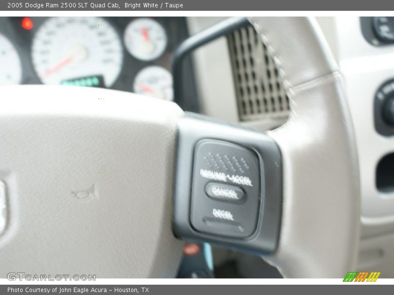 Bright White / Taupe 2005 Dodge Ram 2500 SLT Quad Cab