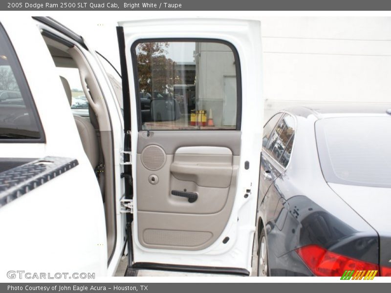 Bright White / Taupe 2005 Dodge Ram 2500 SLT Quad Cab