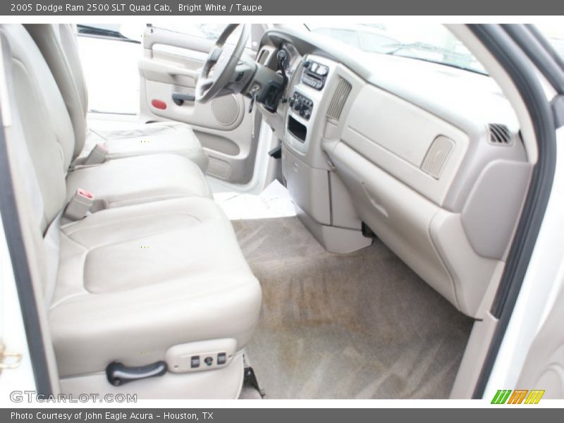 Bright White / Taupe 2005 Dodge Ram 2500 SLT Quad Cab