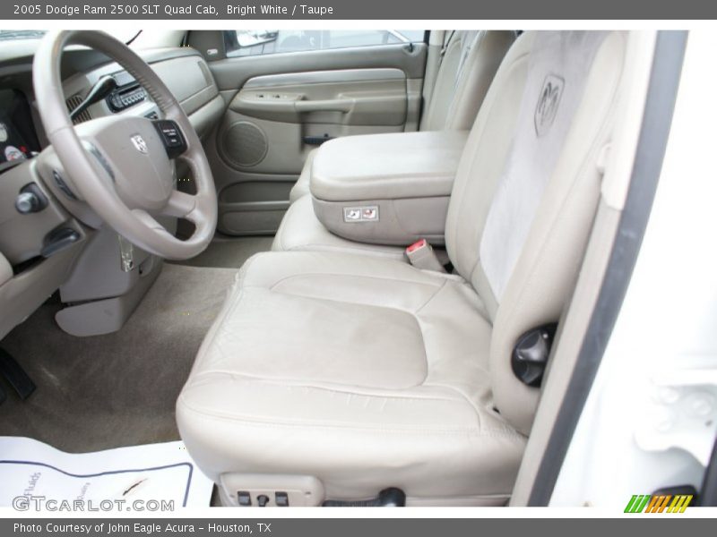 Bright White / Taupe 2005 Dodge Ram 2500 SLT Quad Cab
