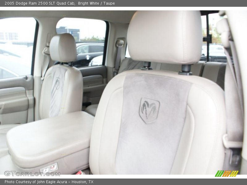 Bright White / Taupe 2005 Dodge Ram 2500 SLT Quad Cab