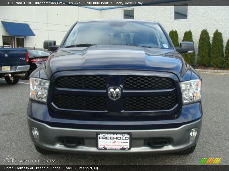 True Blue Pearl / Black/Diesel Gray 2013 Ram 1500 Outdoorsman Crew Cab 4x4