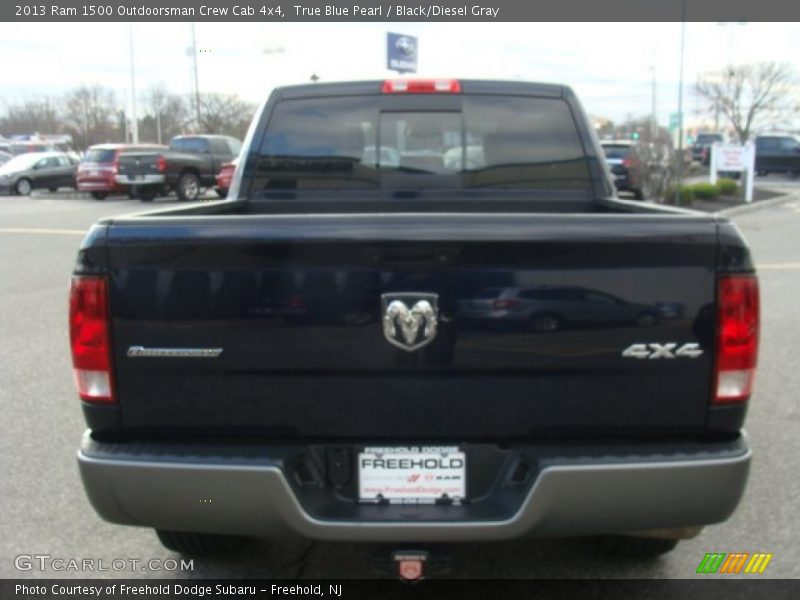 True Blue Pearl / Black/Diesel Gray 2013 Ram 1500 Outdoorsman Crew Cab 4x4