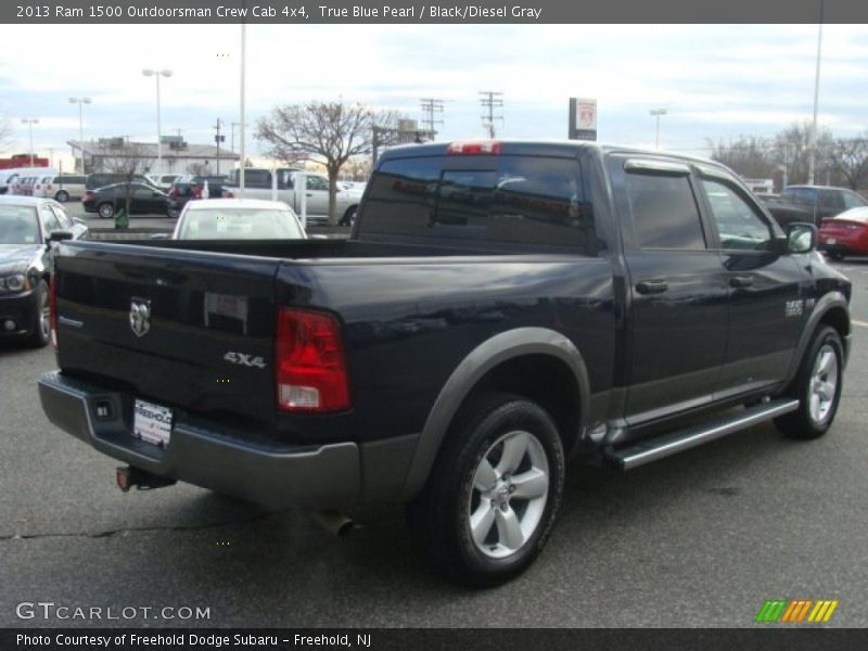 True Blue Pearl / Black/Diesel Gray 2013 Ram 1500 Outdoorsman Crew Cab 4x4