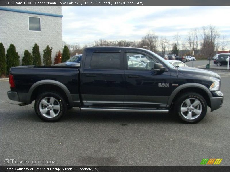 True Blue Pearl / Black/Diesel Gray 2013 Ram 1500 Outdoorsman Crew Cab 4x4