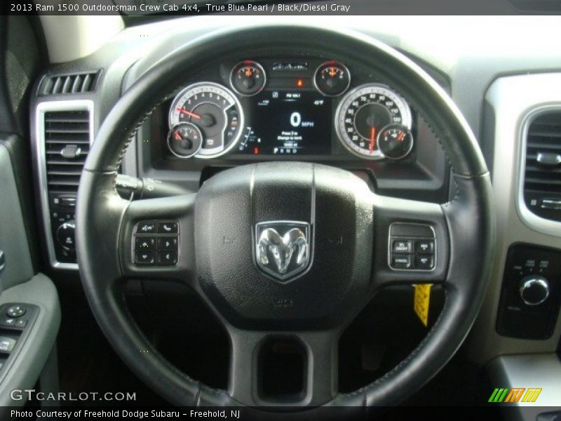 True Blue Pearl / Black/Diesel Gray 2013 Ram 1500 Outdoorsman Crew Cab 4x4