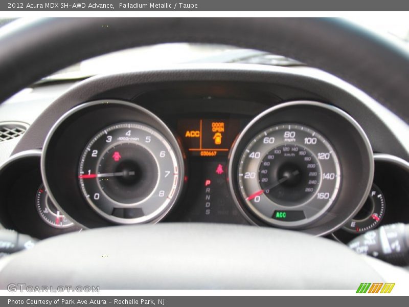 Palladium Metallic / Taupe 2012 Acura MDX SH-AWD Advance