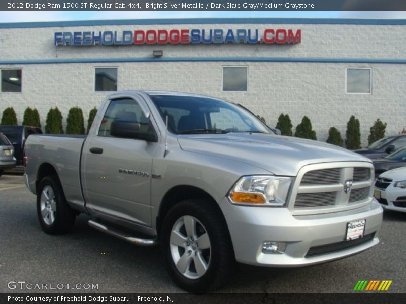 Bright Silver Metallic / Dark Slate Gray/Medium Graystone 2012 Dodge Ram 1500 ST Regular Cab 4x4