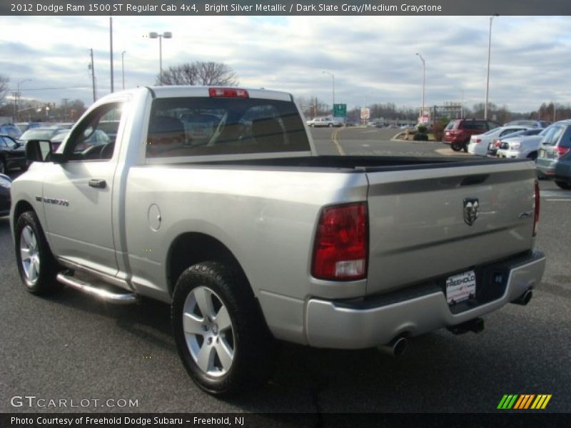 Bright Silver Metallic / Dark Slate Gray/Medium Graystone 2012 Dodge Ram 1500 ST Regular Cab 4x4