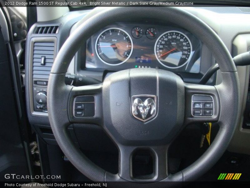 Bright Silver Metallic / Dark Slate Gray/Medium Graystone 2012 Dodge Ram 1500 ST Regular Cab 4x4