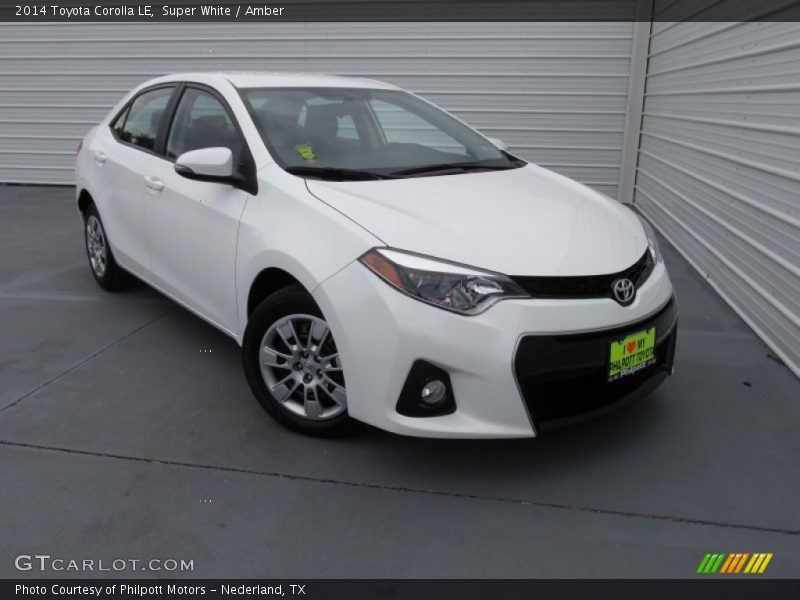 Super White / Amber 2014 Toyota Corolla LE