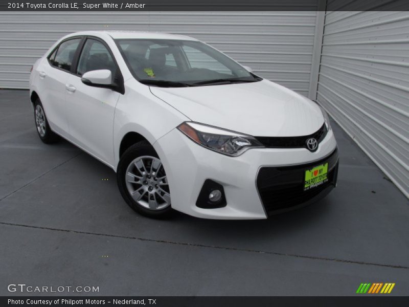 Super White / Amber 2014 Toyota Corolla LE