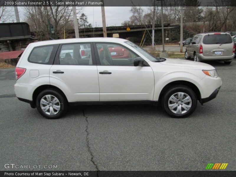 Satin White Pearl / Platinum 2009 Subaru Forester 2.5 X