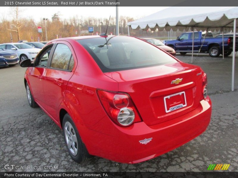 Red Hot / Jet Black/Dark Titanium 2015 Chevrolet Sonic LS Sedan