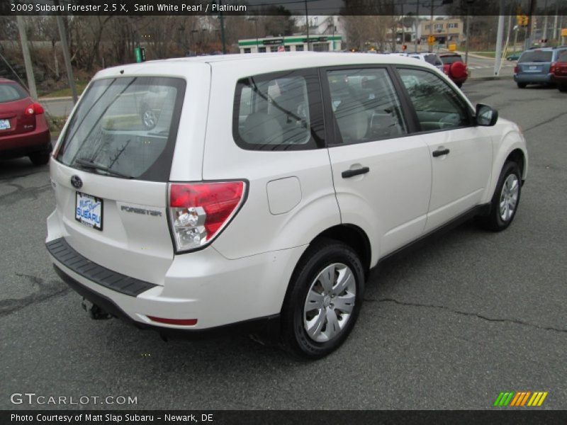 Satin White Pearl / Platinum 2009 Subaru Forester 2.5 X