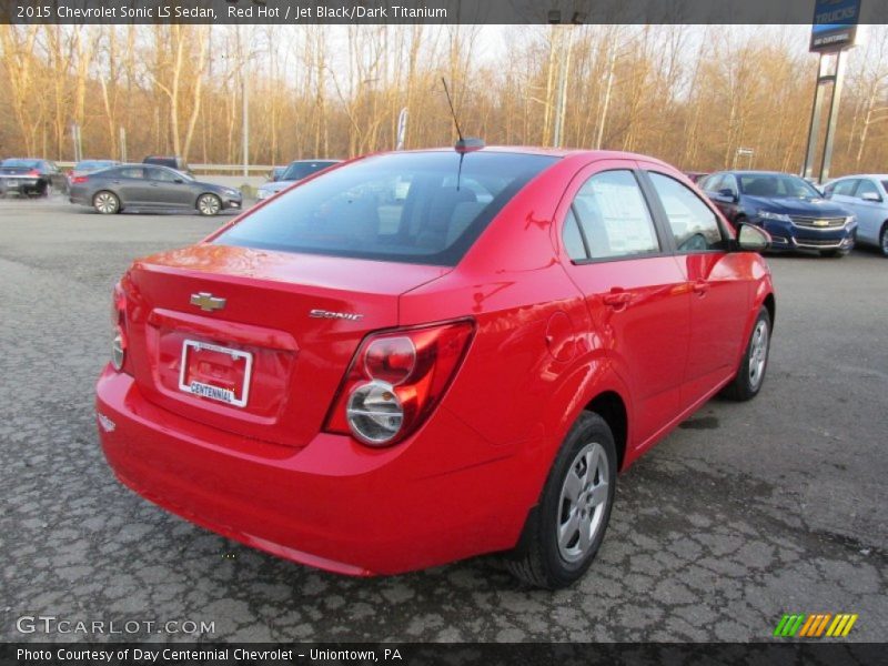 Red Hot / Jet Black/Dark Titanium 2015 Chevrolet Sonic LS Sedan