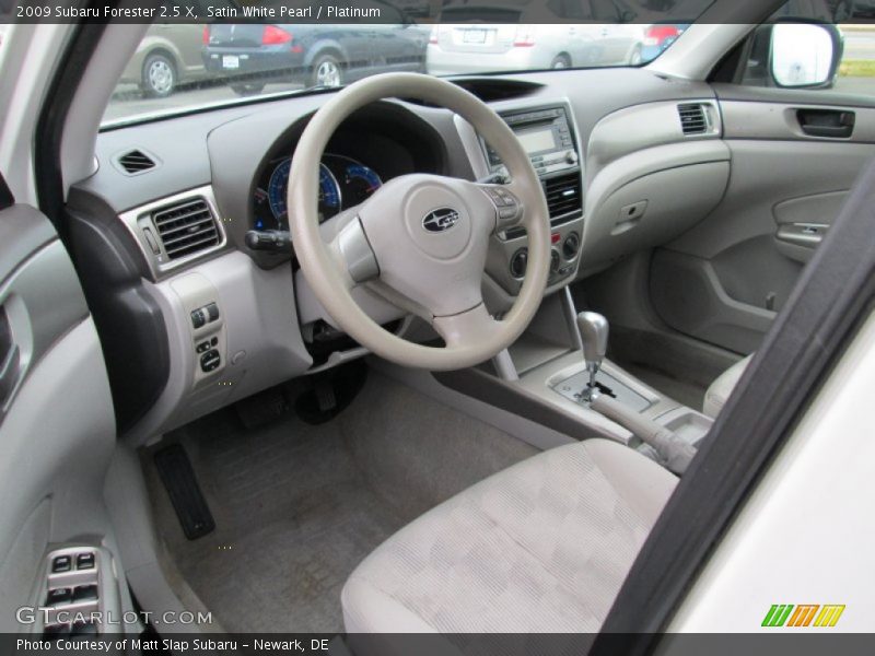 Satin White Pearl / Platinum 2009 Subaru Forester 2.5 X