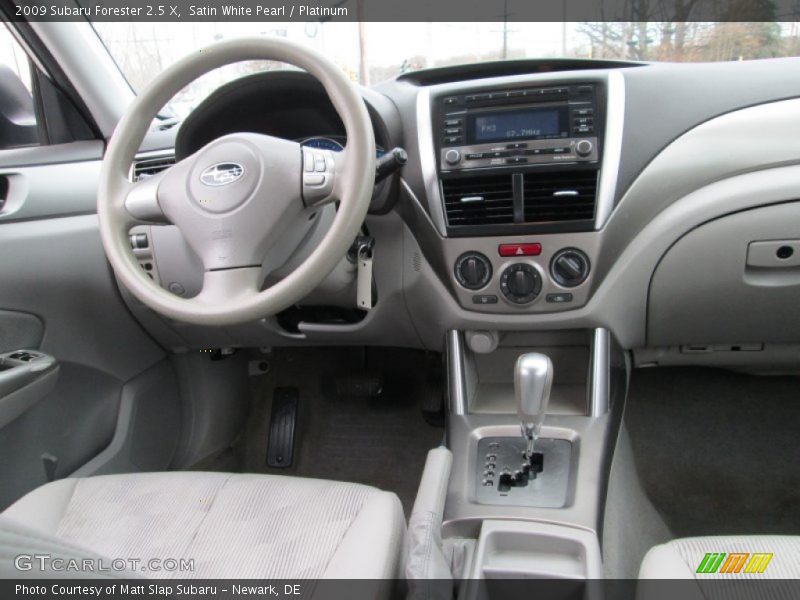 Satin White Pearl / Platinum 2009 Subaru Forester 2.5 X