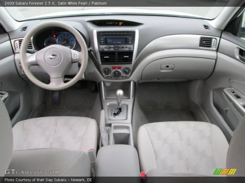 Satin White Pearl / Platinum 2009 Subaru Forester 2.5 X