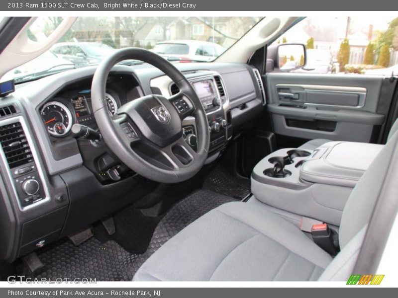 Bright White / Black/Diesel Gray 2013 Ram 1500 SLT Crew Cab
