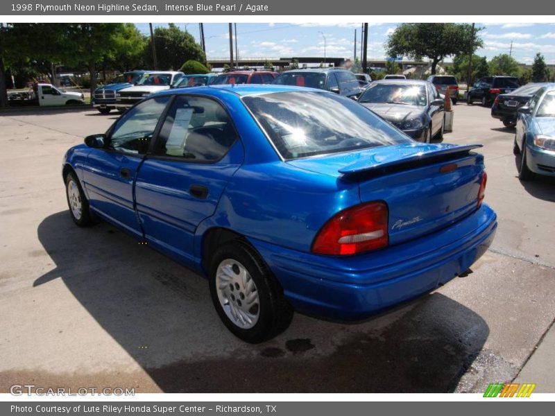 Intense Blue Pearl / Agate 1998 Plymouth Neon Highline Sedan